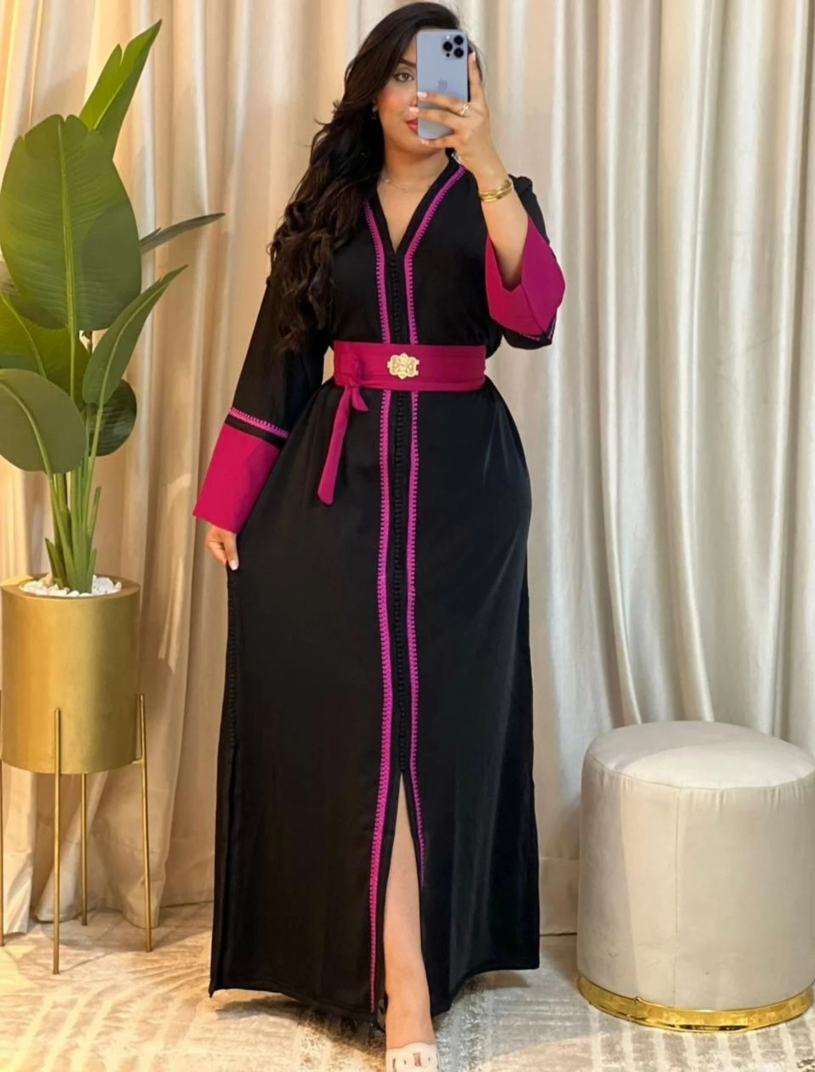 Caftan longue avec ceinture  – photo 4